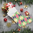 thumbnail image 6 of Ryvnso Christmas Stockings Checkered Grid 17.7" Large Stocking Decoration 1 Pack, 6 of 7