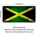 thumbnail image 3 of Jamaica License Plate Cover Scrawl Flag Yellow Black Green Cover with Screw Cap, 3 of 4