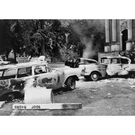Jmu Riots Segregationist Riot At Old Miss. Burned Out Cars At University Of ...
