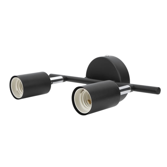 Portalámparas De Riel De Techo, Soporte De Luz De Riel De Techo ABS De Hierro Decorativo 85-265V Montaje Empotrado De 2 Luces Para Bombilla LED