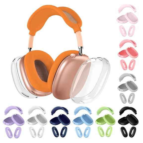 mdesiwst Earphone Cover for AirPods Max Full Protective Case Soft Silicone Cover Anti-Scratch & Sweat Proof Precise Cutouts Ear Pad Headband Protector