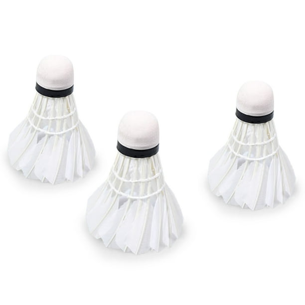Set de 10 volants de badminton avec plumes blanc - Volants
