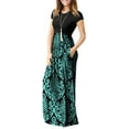 thumbnail image 3 of HAOMEILI Women Short Sleeve Loose Plain Maxi Dresses Casual Long Dresses with Pockets, 3 of 7