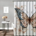 thumbnail image 2 of COMIO Boho Colorful Butterfly Lover Shower Curtain Multiple Sizes for Bathroom White, 2 of 6