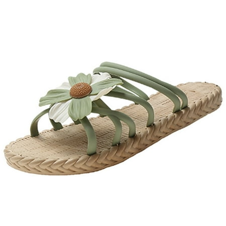 

KmaiSchai Color Matching Wool Slippers For Women Women Beauty Comfort Cute Four Leaf Summer Footwear Versatile Beach Flower Slippers Sandal Heels For Women Size 11 Clear Studded Sandals For Women On