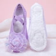 thumbnail image 5 of Fozruso Elegant Satin Ballet For Girls Delicate Mesh Dance Shoes With Glitter Bow Cat Design,Sizes 14 Big Kid 9-9.5 Years(Purple), 5 of 5