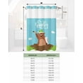 thumbnail image 6 of No Hook Shower Curtain with Snap in Liner, Cartoon Spring Blue Sky Groundhog Day Hotel Shower Curtains for Bathroom, Washable Shower Curtain Liner Set with Mesh Top Window, 72"x72", 6 of 6