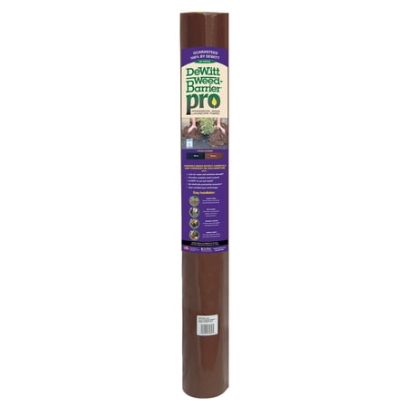 DeWitt 30 Year Professional Weed Control Barrier Fabric 3 oz, Brown, 3 x 100 Feet