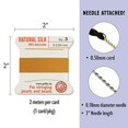 thumbnail image 2 of Griffin Silk Bead Cord Perlseide – Amber Color – Size 3 (0.50mm) – 2 Meters per Card – Stainless Steel Needle Attached – for Knotting Pearls, Gemstones, Crystals and Beads, 2 of 5
