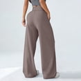 thumbnail image 6 of Abomasnow Women's Dressy Pants High Waisted Straight Leg Pleated Pants Work Office Casual Soft Yoga Workout Pants with Pockets, 6 of 7