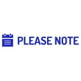thumbnail image 1 of Printtoo Please Note Self Inking Rubber Stamp Pre-Inked Office Stamp- Home Office Business Stationery, Blue- 42 x 9 mm, 1 of 7