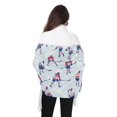thumbnail image 4 of FORMRS Womens Scarf Winter Soft Long Big Warm Shawls Wrap Tassel Scarves, Blue Ice Hockey, 4 of 9