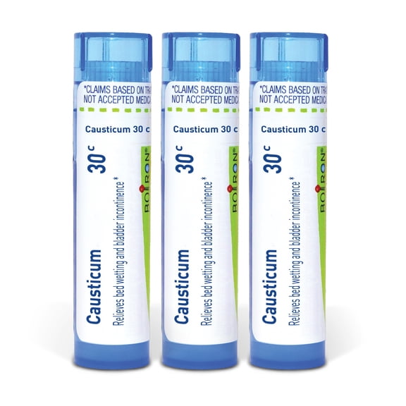 Boiron Causticum 30C, Homeopathic Medicine for Bed-Wetting And Bladder Incontinence, 3 Count (3 x 80 Pellets)