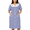 Navy Blue, variant on Women's Short Sleeve Woven Snap-Front Closure Striped Embroidery Housecoat Snap Front Dusters for Women Lounge Nightgown with Front Pockets, Green 3XL
