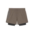 thumbnail image 2 of Mceream Mens Workout Shorts 5 Inch Elastic Waist Drawstring Quick Dry Hiking Shorts with Compression Liner Summer Lightweight Sports Running Gym Shorts with Zipper Pocket Coffee XXL, 2 of 5
