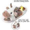 thumbnail image 3 of Cow Slippers For Women, Comfy Memory Foam Cloudy Soft Slippers-Black-36-37, 3 of 4