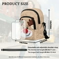 thumbnail image 7 of Xixirimido Reindeer Pattern Small Crossbody Purses Bags for Women Men Travel, Chest Sling Bag Women Casual Cross Body Bag Sling Backpack, Beige, 7 of 7