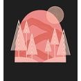 thumbnail image 2 of Adventure Society Mountain & Pine Trees Black Adult Long Sleeve Hoodie-Medium, 2 of 3