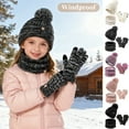 thumbnail image 5 of MEICHEN Warm Set for Girls and Boys Winter Hat Gloves and Neck Warmer Set 3 Piece Beanie Mittens Scarf Knit Set Winter Fahion Must Have, 5 of 8