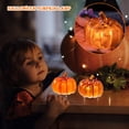 thumbnail image 4 of Mini Transparent LED Pumpkin Light Decoration Warm Fall Pumpkin Lamp Ornament Realistic Pumpkin Shape Tabletop Decor Plastic Halloween Thanksgiving Light Indoor Outdoor, 4 of 7