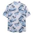 thumbnail image 3 of MADHERO Men's Hawaiian Shirts Casual Funny Print Short Sleeve Button Down Beach Shirts Black Blue Size S, 3 of 7