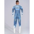 thumbnail image 3 of Mufeng Men Animal Cosplay Costume Full-body Jumpsuit Gloved Sleeve Bodysuit Catsuit for Halloween Type E XL, 3 of 8