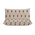 thumbnail image 3 of 3 Pcs Soft Bedding Set, Includes 1 Duvet Cover with Zipper And 2 Pillow Shams,Vintage Brown Tiles Pattern Queen(90"×90"), 3 of 8