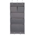 thumbnail image 1 of 1 Pieza Gris Organizador de Archivos Colgante con 5 Bolsillos Bolsillos de Almacenamiento para Armario sobre la Puerta Organizador de Pared Soporte de Papel para Revistas Colgante con Ganchos para el Hogar Oficina Escuela JM, 1 of 5