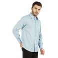 thumbnail image 3 of Bestman Chemise Imprimée pour Hommes à Manches Longues avec Poignets Chemise en Coton Flammé Tenue de Bureau, 3 of 7