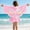 Pink, variant on Girls' Butterfly Swim Cover Up Hooded Terry Zip-Up Bathing Towel Suit Wrap with Pockets Beach Pool Clothes Size 4-15