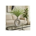 thumbnail image 3 of Elegant Ceramic Vase with Hollow Center for Living Room Decor - Contemporary Flower Vase for Home Decor and Room Display - Sculptural Accent for Bedroom, House, Office and Table - 14", Silver, 3 of 16