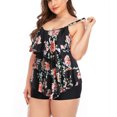 thumbnail image 2 of Bescott Plus Size 2 Piece Flounce Swimwear Swimsuit for Women Tummy Control Bathing Suits Tankini Tops Maternity, 2 of 4