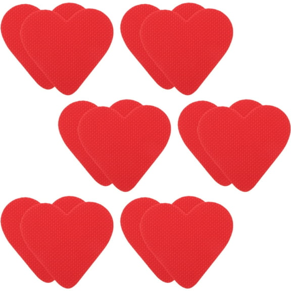 Hemoton  6 Pairs Shoe Crease Protector Feet Heart Shaped Non-slip Stickers Heel Pad