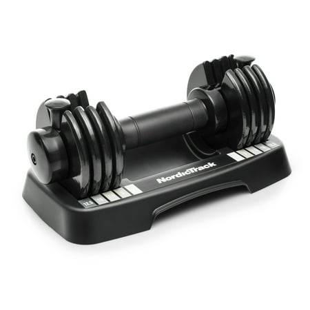 NordicTrack 12.5 Lb Adjustable Dumbbell, Single with Storage Tray
