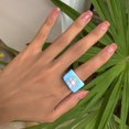 thumbnail image 2 of Women Ring Resin Chunky Flower Fashion Finger Ring Stackable Ring Knuckle Ring, 2 of 10