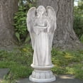 thumbnail image 2 of Northlight 22.5" Standing Religious Angel with Bird Bath Votive Candle Holder Outdoor Patio Garden, 2 of 6