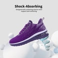 thumbnail image 3 of JOYFON Women Running Shoes Tennis Athletic Sneakers Air Cushioned Non Slip Lightweight Walking Shoes WhitePurple Size 6.5, 3 of 7