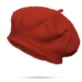 thumbnail image 1 of Boinas de pintor de color liso para mujer y para invierno, gorro cálido para mujer, 1 of 2