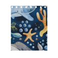 thumbnail image 5 of Jellyfish Whales Stars Curtains Black Out 63 Inch Length Curtains for Sliding Glass Doors Bedroom Living Room 2 Panels Set, 5 of 5