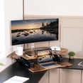 thumbnail image 6 of VIVO Rustic Vintage Brown Corner Height Adjustable Sit to Stand Tabletop Desk Riser, 6 of 8