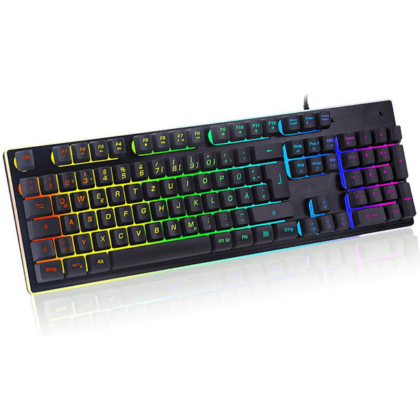 Wired RGB LED Backlit Mechanical Gaming Keyboard with 104