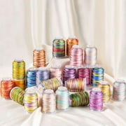 EOEMY One Spool Variegated Polyester Sewing Embroidery Thread String 210D/6-12#