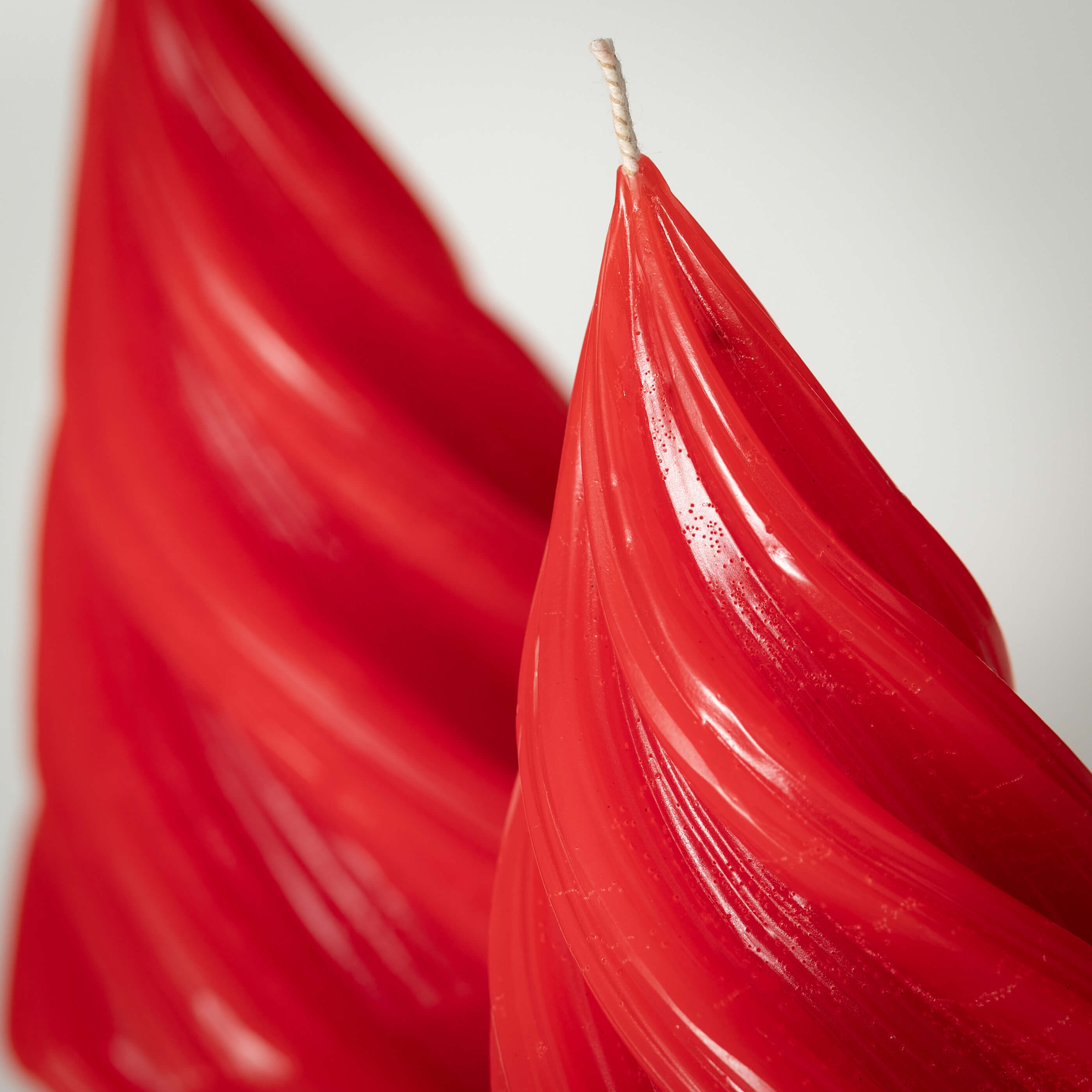 4" Vance Kitira Red Christmas Tree Candle Set of 2
