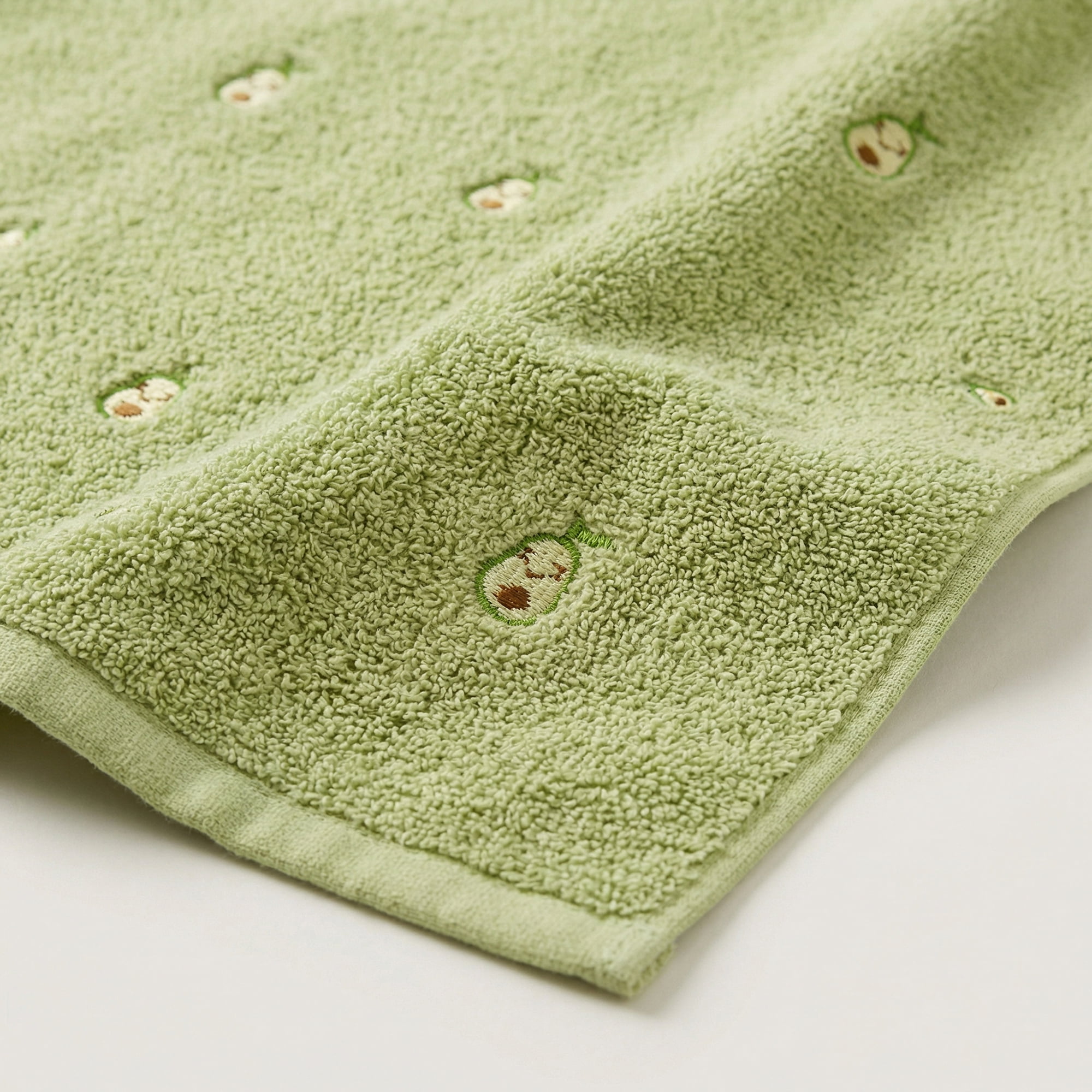 Unique Bargains Absorbent Cotton Bath Towel 2 Pack Avocado Green 55"x28"