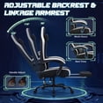 thumbnail image 5 of Vyrox Reclining Gaming Chair with Footrest, Massage Lumbar Support, Breathable Technical Fabric, Ergonomic Video Game Chair with Headrest, Black, 5 of 7