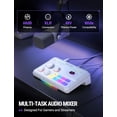 thumbnail image 6 of FIFINE WSC8 Gaming Audio Mixer for XLR Microphone, Game and Chat Mix Button with Software, 3 Channel Audio Interface for Volume Control, 48V Power, White, 6 of 10