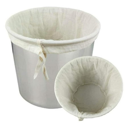 

Kavelle Home INC Straining Reusable Drawstring Home Brewing Bags For Beer Wine Jam Fruit Nut Milk And Yogurt (2 Pack)