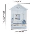 thumbnail image 2 of Soporte para llaves Caja de diseño de casa montada en la pared Colgante de pared Colgador de almacenamiento de llaves Estuche de madera, Faro Speravity HA8882-01B, 2 of 6