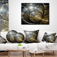 thumbnail image 4 of Designart Symmetrical Gold Fractal Flower with Lighting - Floral Throw Pillow - 12x20, 4 of 5