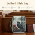 thumbnail image 4 of FOR U DESIGNS Raven Rose Pattern Bible Cover for Women Large Capacity Carrying Organizer Bag Quilted Bible Holder Case Bible Bag Christian Bible Accessories, 4 of 7